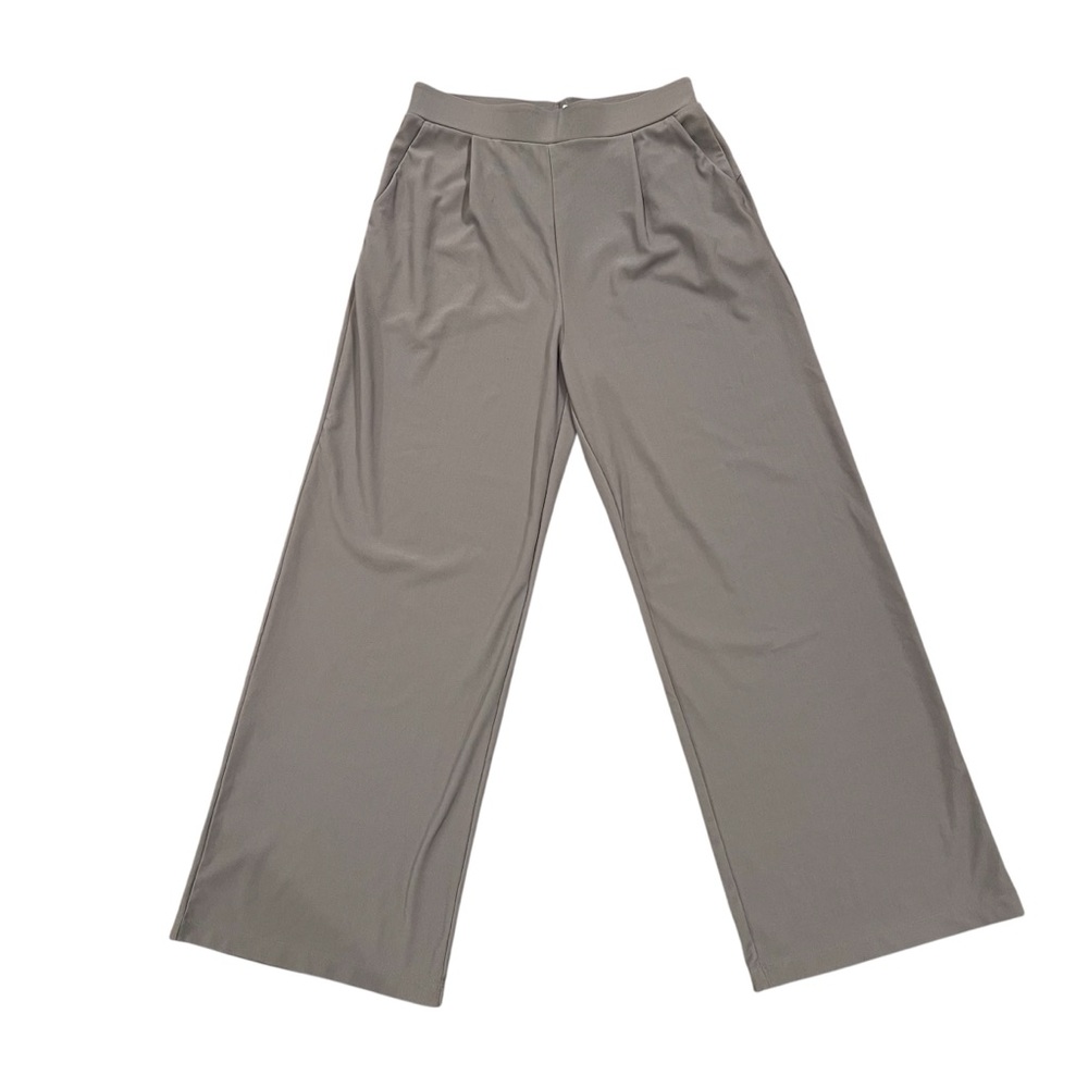 Halara Wide Leg High Waist Stretch Work Pants Taupe Size M